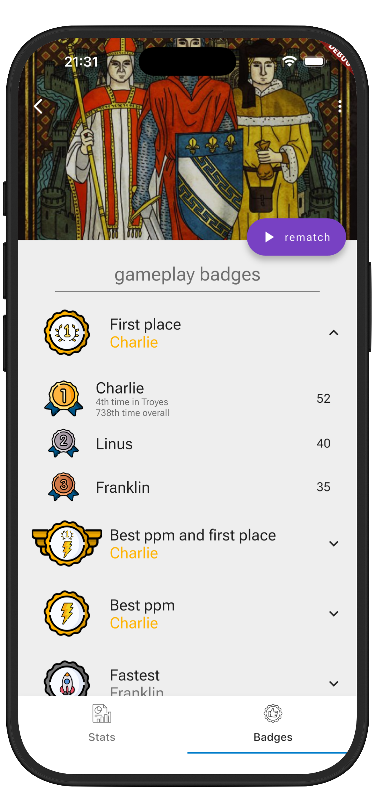 Play badges
